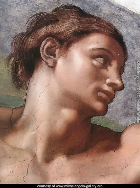 Ceiling of the Sistine Chapel: Genesis, The Creation of Adam [Adam's face]