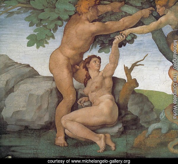 Ceiling of the Sistine Chapel: Genesis, The Fall and Expulsion from Paradise - The Original Sin