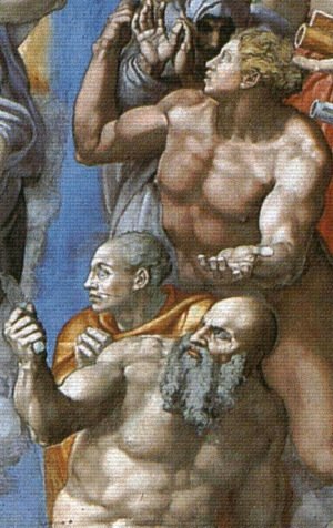 Michelangelo - The Last Judgement [detail: 2] (or After restoration)