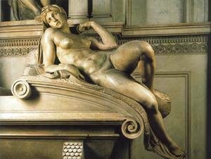 Michelangelo - Tomb of Lorenzo de' Medici: Dawn