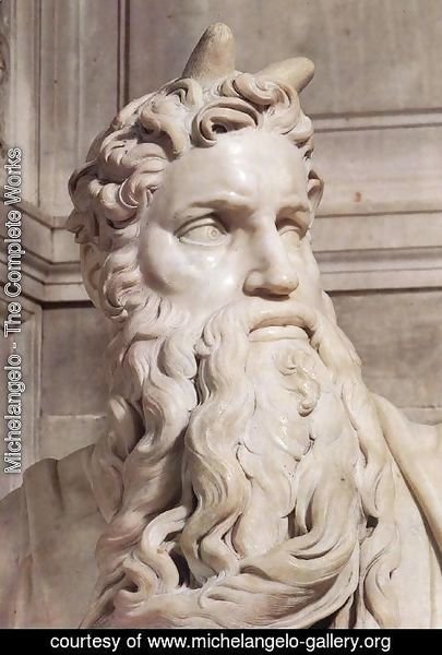 Michelangelo - Tomb of Pope Julius II: Moses [detail: 1]