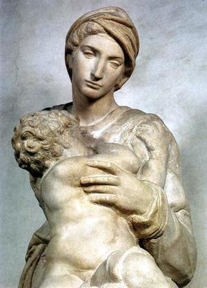 Michelangelo - Medici Madonna [detail: 2]