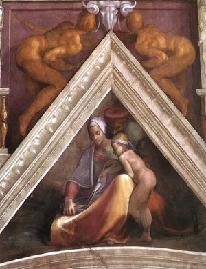 Michelangelo - Ancestors of Christ - The child  Salmon