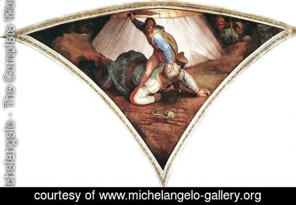 Michelangelo - Pendentive - David and Goliath