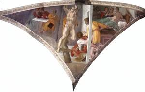 Michelangelo - Pendentive - Punishment of Haman