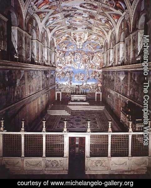 Michelangelo - Interior of the Sistine Chapel 2