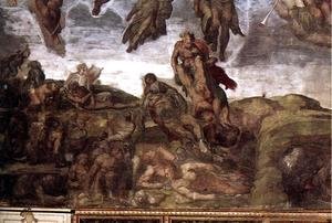 Michelangelo - Last Judgment (detail) 4