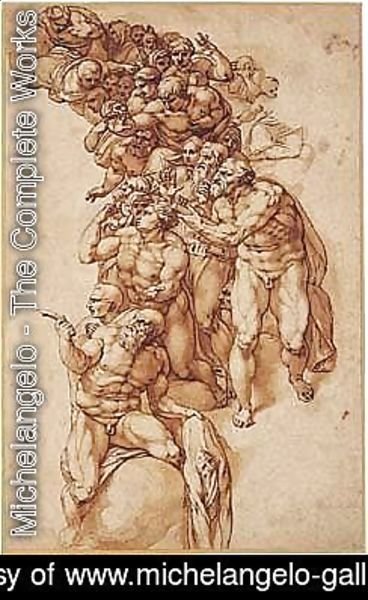 Michelangelo - Pen And Brown Ink And Wash