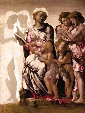 Michelangelo - Virgin and Child with St John and Angels