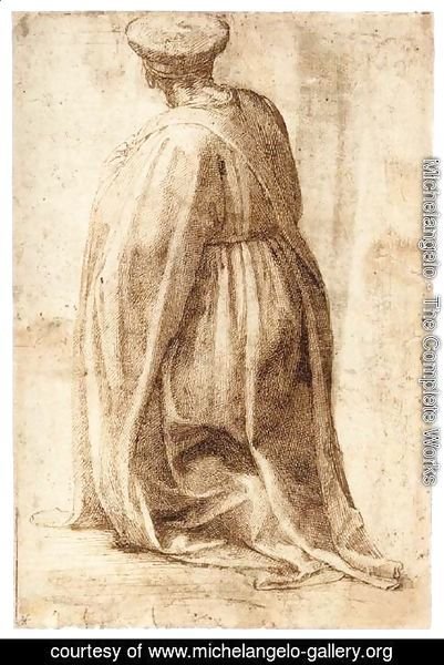 Michelangelo - Kneeling Man (verso)