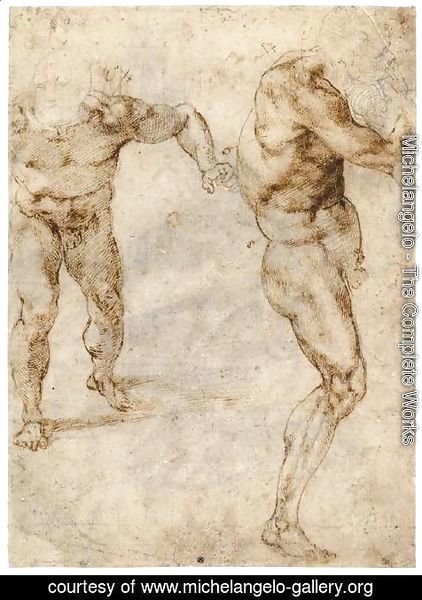 Michelangelo - Two Nude Studies (recto)