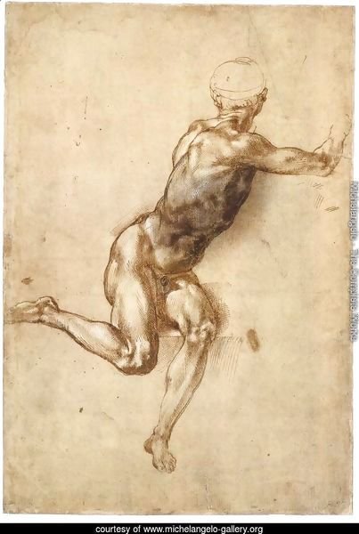 Sitting Male Nude (recto)