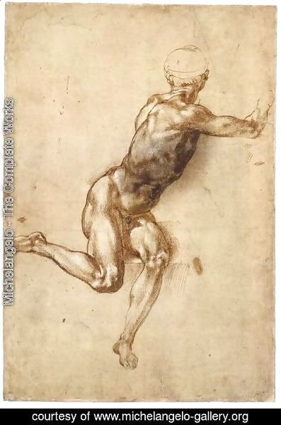 Michelangelo - Sitting Male Nude (recto)