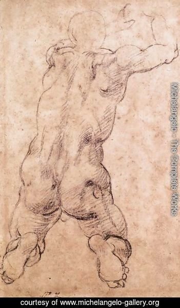 Michelangelo - Kneeling Male Nude