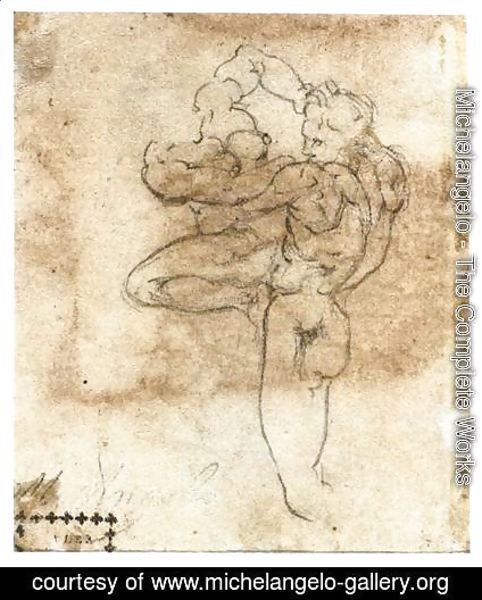 Man Abducting a Woman (verso)