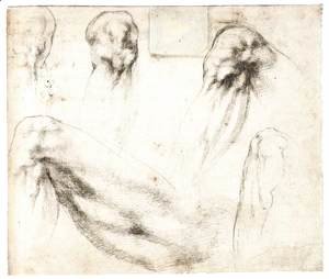 Michelangelo - Study of a Left Leg and Knee (recto)