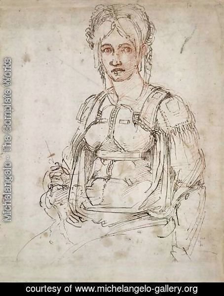 Michelangelo - Portrait of a Woman (recto)