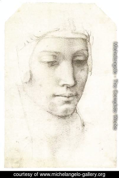 Michelangelo - Head of a Woman (recto)