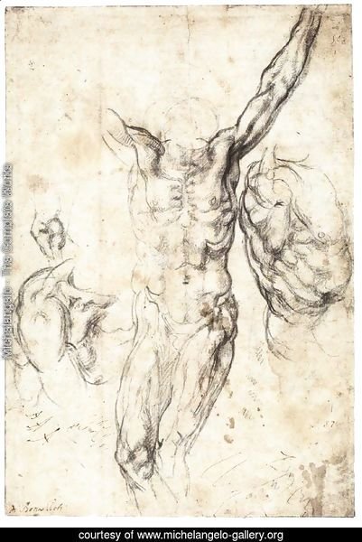 Studies of the Crucified Christ (recto)