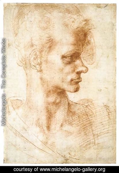 Michelangelo - Bust of a Young Man (recto)