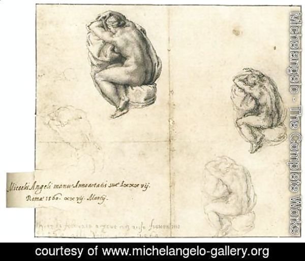 Michelangelo - Sitting Nude Figures