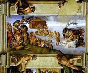 Michelangelo - Sistine Chapel Ceiling The Flood 2
