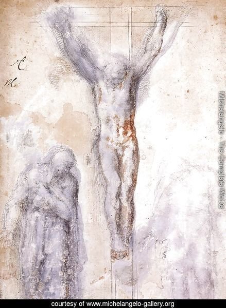 Study of Christ on the Cross between the Virgin and St. John the Evangelist