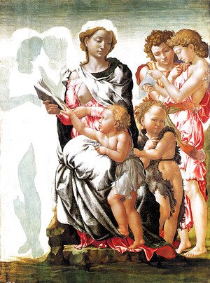 Michelangelo - The Virgin and Child with Saint John and Angels (Manchester Madonna)