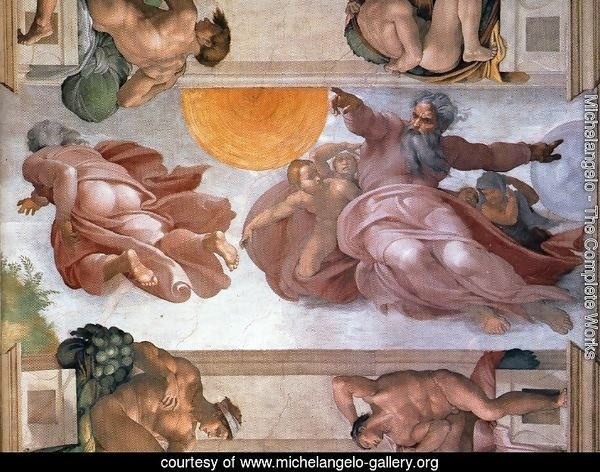 Sistine Chapel Ceiling Creation of the Sun and Moon