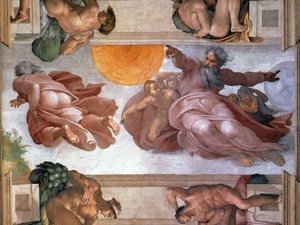Sistine Chapel Ceiling Creation of the Sun and Moon