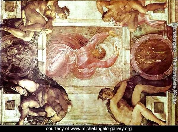 Sistine Chapel Ceiling God Dividing Light from Darkness