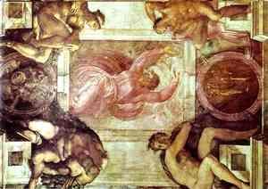 Michelangelo - Sistine Chapel Ceiling God Dividing Light from Darkness