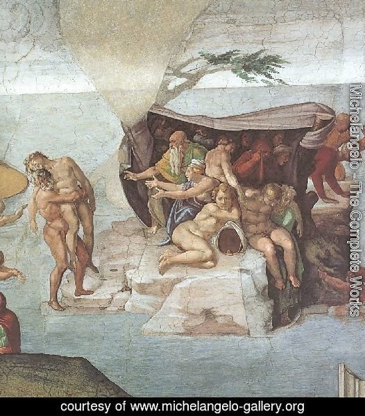Ceiling Of The Sistine Chapel  Genesis Noah 7 9  The Flood Right View
