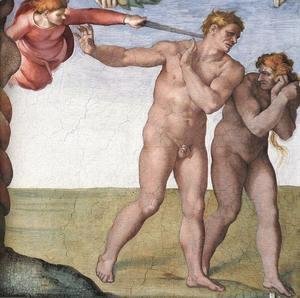 Michelangelo - Expulsion from Garden of Eden 1509-10
