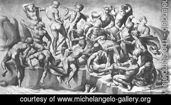 Michelangelo - Battle Of Cascina (Part) 1505