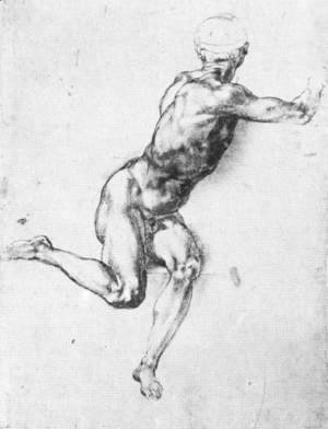 Michelangelo - Battle Of Cascina  Study For A Figure