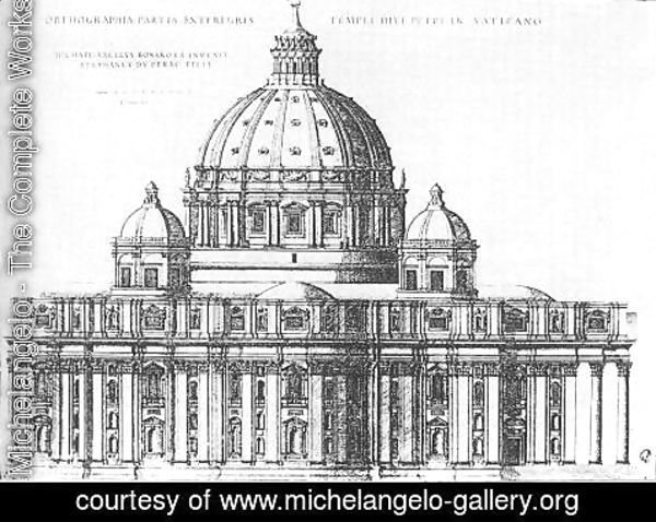 Michelangelo - Project for St Peter's in Rome 1547