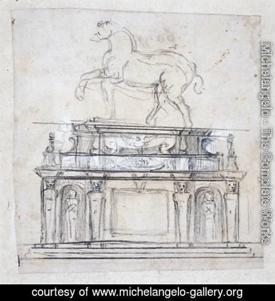 Michelangelo - Design For A Statue Of Henry II Of France On Horseback
