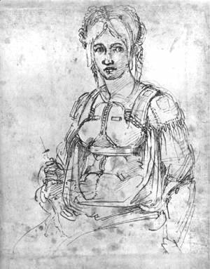 Michelangelo - Portrait of Vittoria Colonna 1540s
