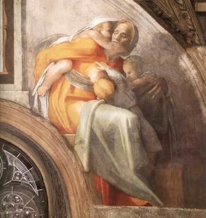 Michelangelo - Asa - Jehoshaphat - Joram (detail -2) 1511-12