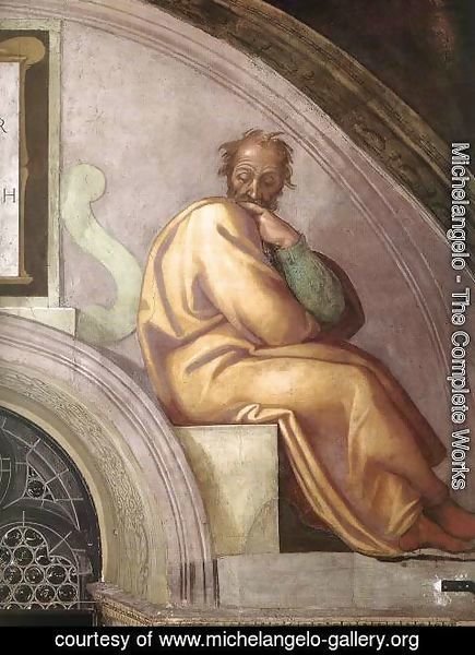 Michelangelo - Azor - Zadok (detail-2) 1511-12