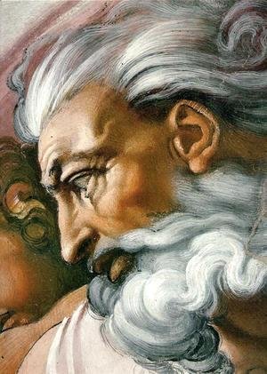 Michelangelo - Creation of Adam (detail-4) 1510