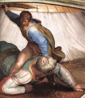 Michelangelo - David and Goliath (detail-1) 1509