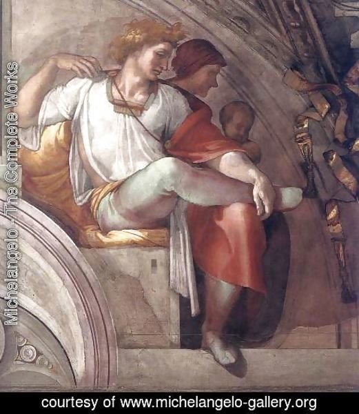 Michelangelo - Eleazar - Matthan (detail-3) 1511-12