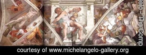 Michelangelo - Frescoes above the altar wall 1508-12