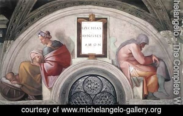 Michelangelo - Hezekiah - Manasseh - Amon 1511-12