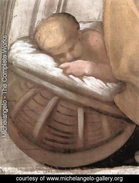 Michelangelo - Hezekiah - Manasseh - Amon (detail-2) 1511-12