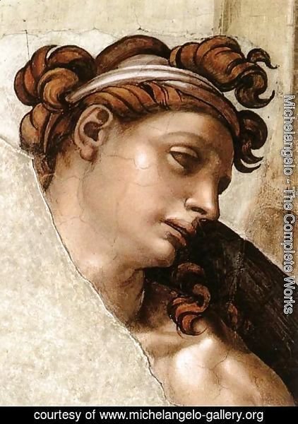 Michelangelo - Ignudo -3 (detail) 1509