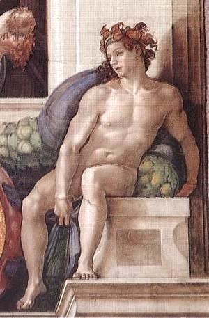 Michelangelo - Ignudo -4  1509
