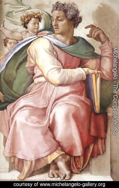 Michelangelo - Isaiah (detail-1) 1509